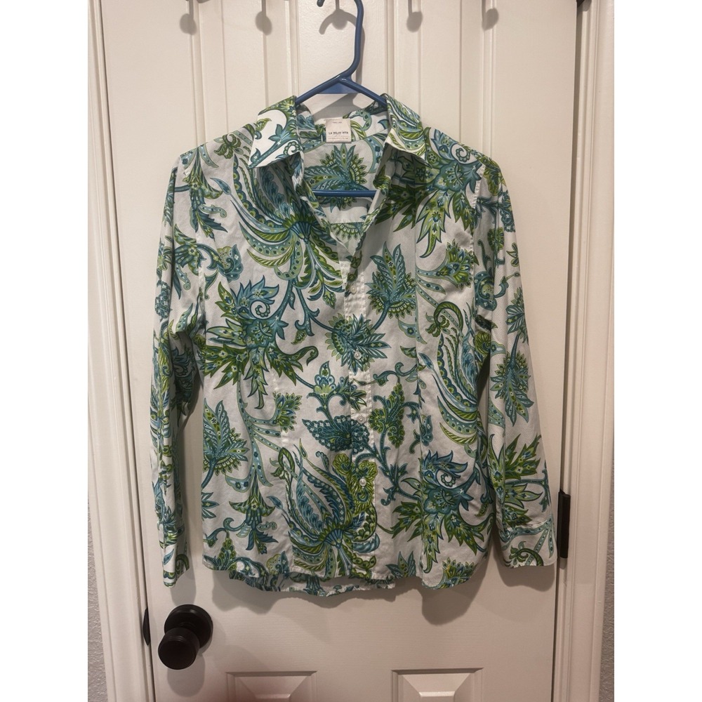 Craig Taylor Mia Top Blue Green Floral Cotton
